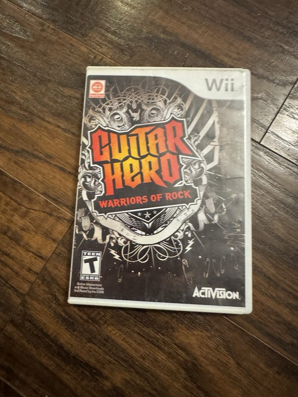 Nintendo Wii Guitar Hero Warriors Of Rock Game (2010) With Manual